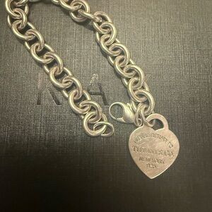 Tiffany & Co. Silver Heart Charm Bracelet